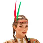 Indianer-Stirnband mit 2 Federn