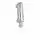 Idena Folienballon 1 silber, mit Stab 13cm