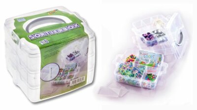 Sortierbox transparent bis zu 18 variable Fächer