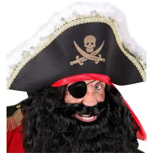 Piraten Augenklappe mit Schmuck