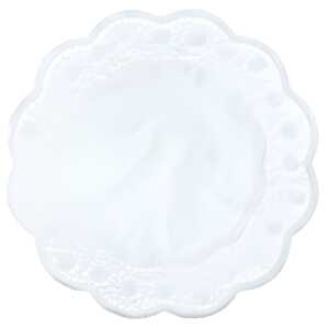 DEMMLER Spitzenpapier Rose weiß 9cm 24St rund