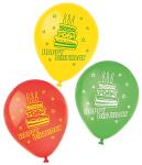 Luftballon Happy Birthday sort RIETHMÜLLER 450193 6St.