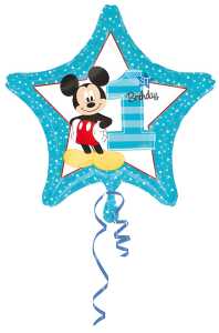 Folienballon Micky 1st Birthday, 43cm