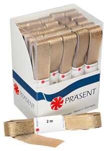 Geschenkband Strängchen gold, 15mm x 2m, 20 St.