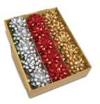 Geschenkschleifen Ø 80mm Metallic sortiert