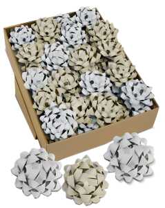 Weihn. Rosette Glitter sort. 185 40-099 D80cm