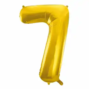 Idena Folienballon 7 gold 65x100cm