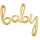 Folienballon Wort "Baby", Gold