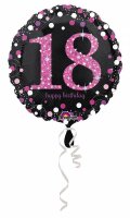 Folienballon Happy Birthday 18 pink AMSCAN 3378301...