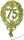 DEMMLER Festliche Zahl 75 gold 8x12cm mit Draht