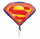 Folienballon Superman Emblem, 66x50 cm