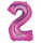 Folienballon Zahl 2 rosa 9007279 86cm