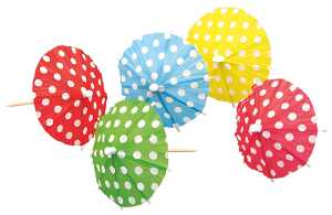 Papier-Dekoschirmchen 10 Stück