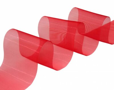 Geschenk Tischband Sheer organza rot 72mm x 25m