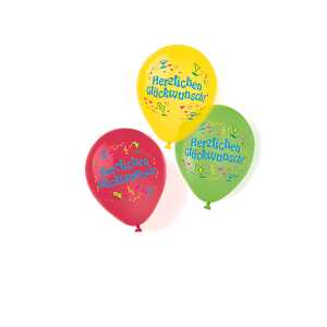 Luftballon 8ST sort. RIETHMÜLLER 9904029 Glückwunsch
