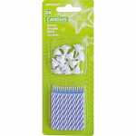 Kerzen blau gestreift 13051420017