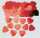 Konfetti Jumbo-Herzen rot metallic 14 g
