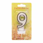 Idena Zahlenkerze "9" braun 4002372582463