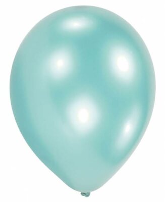 10 Latexballons Pearl Karibik-Blau, 27,5 cm