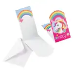 Einladungskarten 8er Einhorn,m.Umschlag