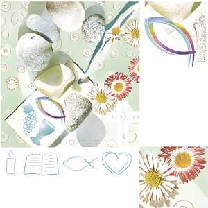 Motivserviette 33x33cm Kommunion HOME F. 211443
