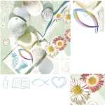Motivserviette 33x33cm Kommunion HOME F. 211443