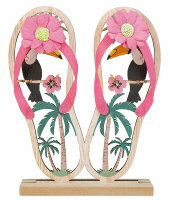 Holzdeko Flip Flop Summer 15x18cm