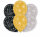 6 Latexballons gold, silber, schwarz