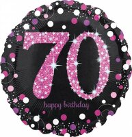 Folienballon Happy Birthday 70 pink AMSCAN 3378901...