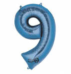Folienballon Zahl 9 blau 9907292 2829701 86cm