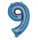Folienballon Zahl 9 blau 9907292 2829701 86cm