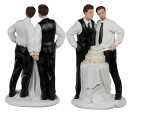 Hochzeitspaar mit Torte Männlich, 19x10cm