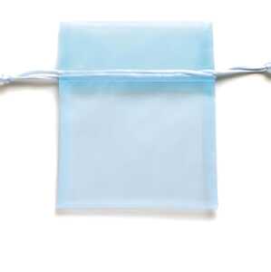 Organzasäckchen 12,5x16cm 4 Stück, hellblau - Ersatz für 6 3825 024