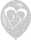 Amscan 6 Latexballons Silberhochzeit