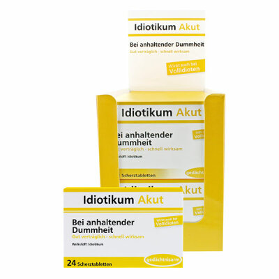 Scherztabletten 22g Idiotikum Akut - Schokolinsen