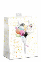 Geschenktasche Ballons Large 26x32x12cm - Happy Birthday...