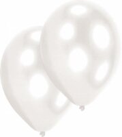 10 Latexballons Pearl weiss, 27,5 cm