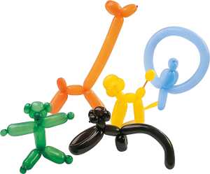 10 Latex Modellierballons inkl. Ballonpumpe