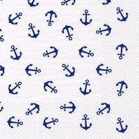 Servietten 33x33cm 20St. Anchor Blue