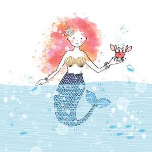 Serviette 33x33cm 20 St. Mermaid