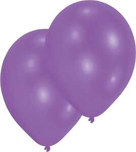 10 Latexballons Metallic violett, 27,5 cm