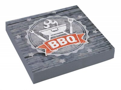 Servietten BBQ Party 33x33cm, 20 Stück