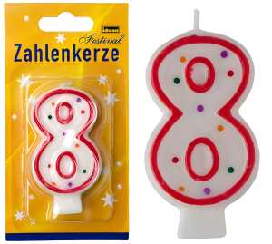 Idena Zahlenkerze "8" 4002372083557