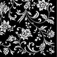 Servietten 24x24cm 20 St. Arabesque Black-White