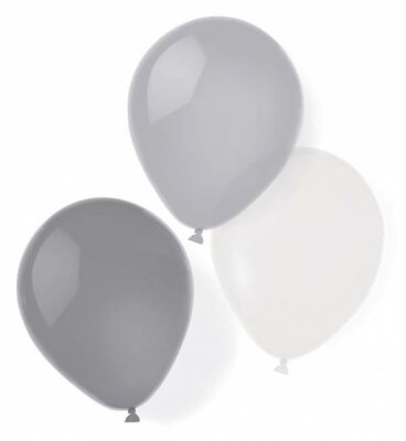 8 Latexballons 25,4 cm Silver Dream