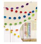 Deko-Hänger Glitzer 6er Regenbogen 213 cm
