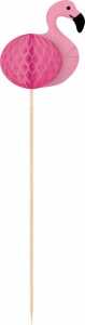 10 Deko-Picks Flamingo Paradise, 19 cm, Holz
