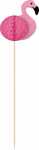 10 Deko-Picks Flamingo Paradise, 19 cm, Holz