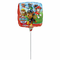 Folienballon am Stab Paw Patrol luftbefüllt