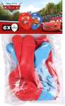 6 Latexballons Cars vierfarb bedruckt 27,5 cm